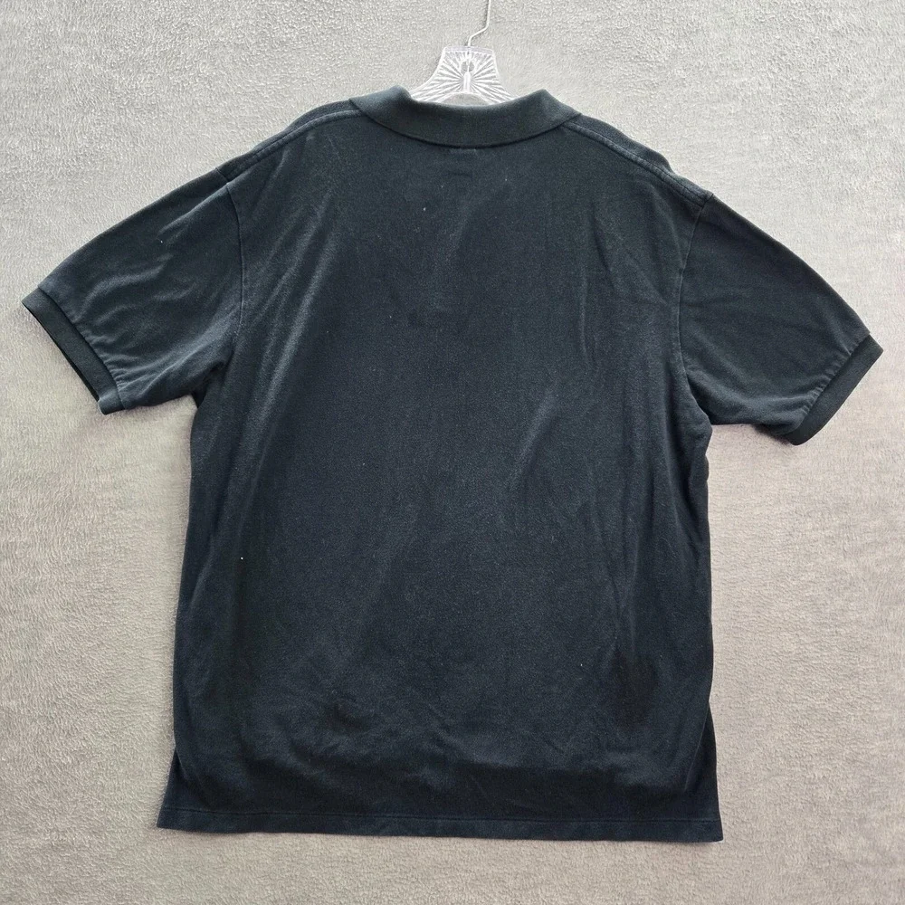 VINTAGE Polo Ralph Lauren Men Polo Shirt 1XL Big Black‎ Logo Embroidered Rugby